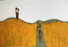The Lonely Hiker-125x185-Oil on canvas